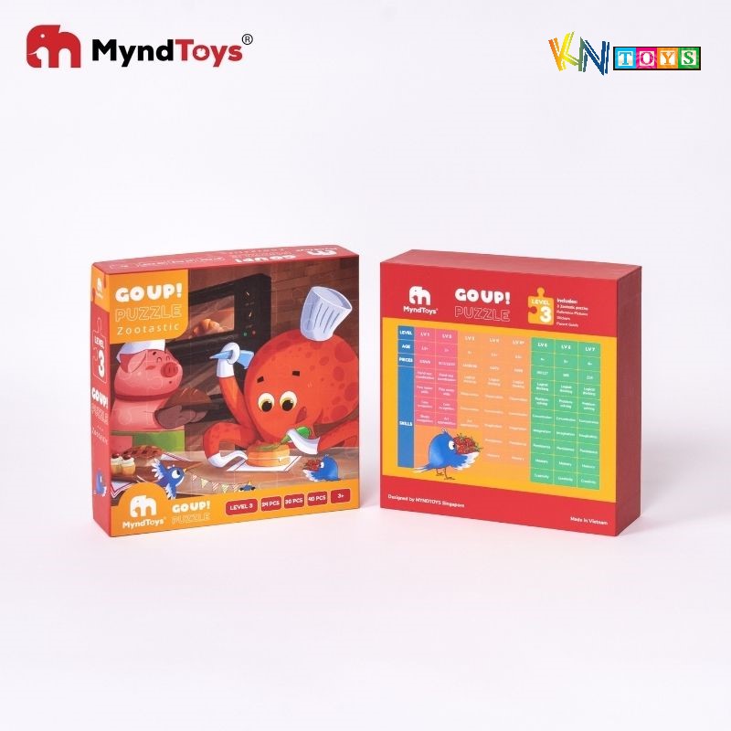 Đồ Chơi Xếp Hình MyndToys - GO UP! Puzzle - Level 3 (Cho Bé Từ 3 Tuổi - Nhiều Chủ Đề)