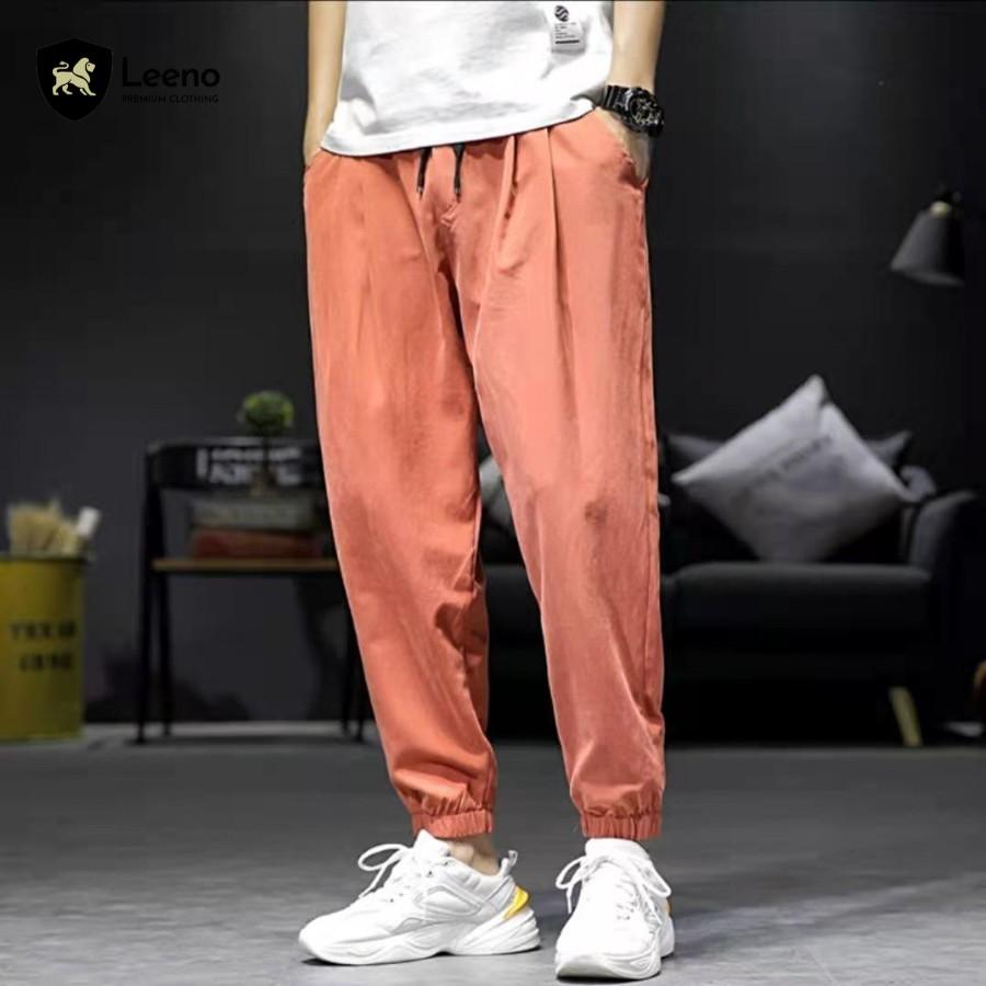 Quần Jogger nam - dáng thể thao - cạp chun bo gấu vải thô cotton cao cấp