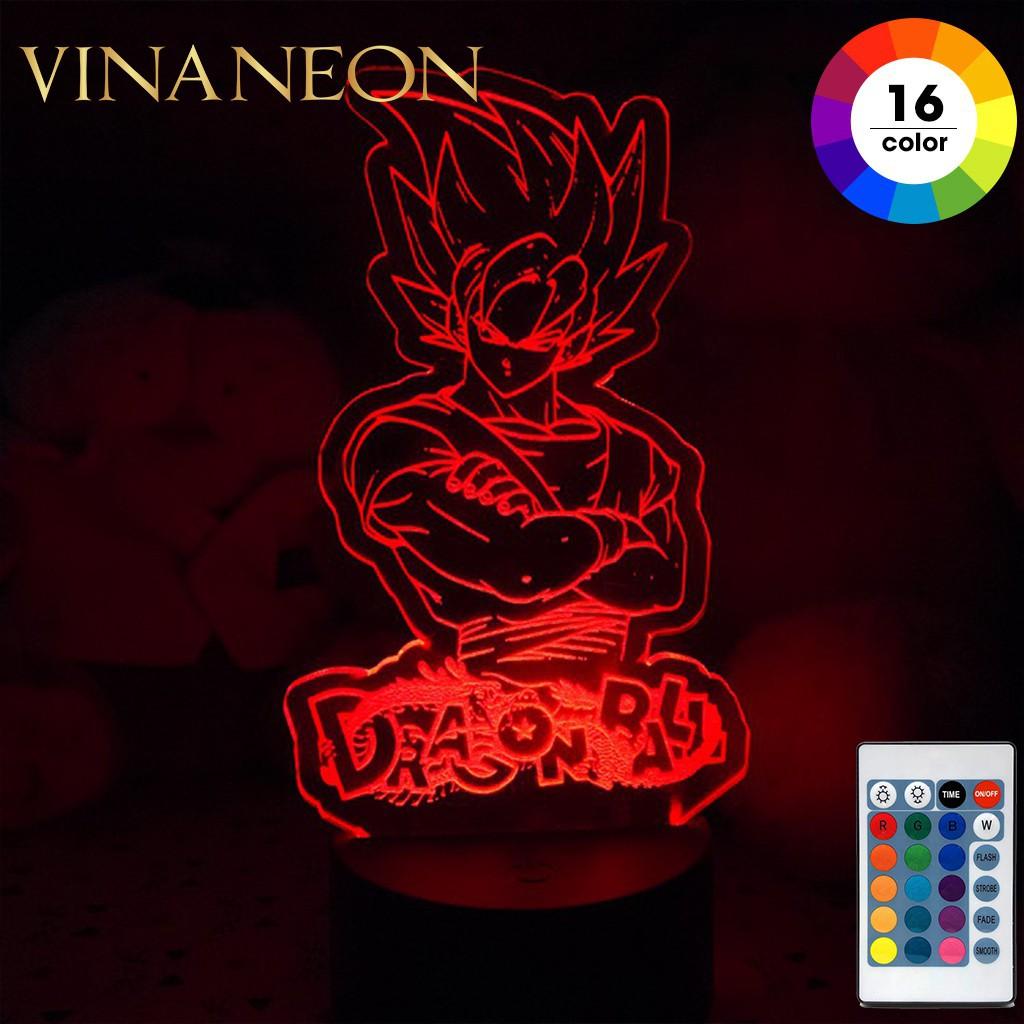 Tấm Mica Đèn Led Trang Trí Bàn Làm Việc, Phòng Ngủ DRAGONBALL Cho Anh Em Đam Mê Anime