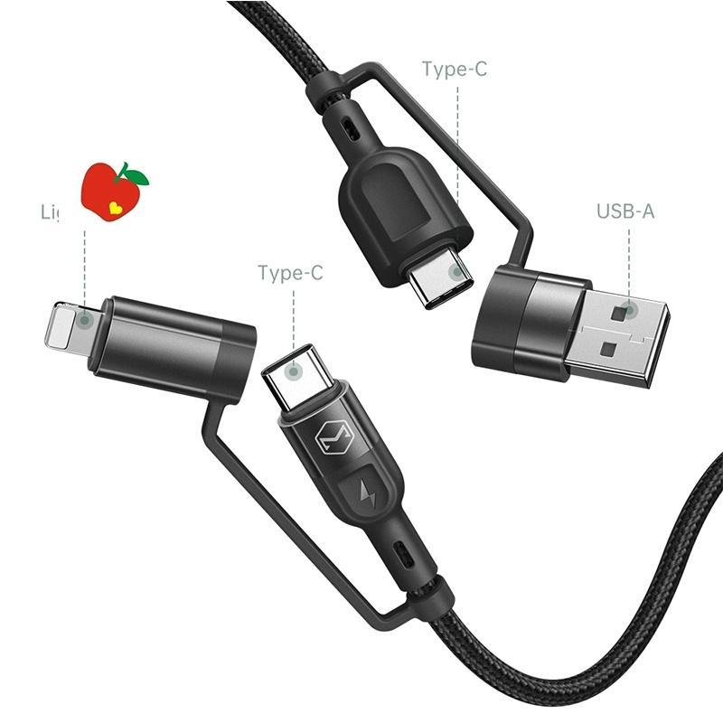 Cáp sạc nhanh Mcdodo 4 in 1 60W PD cổng USB type-C thích hợp cho Apple Android CA-807