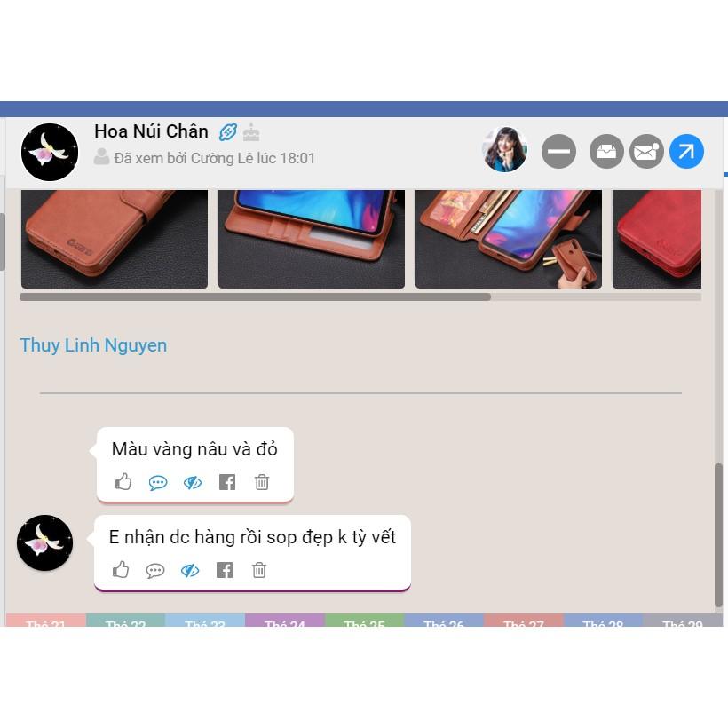 Bao da ốp lưng dành cho Samsung M21 M20 kèm ví gập nắp da thật mềm mịn - azns