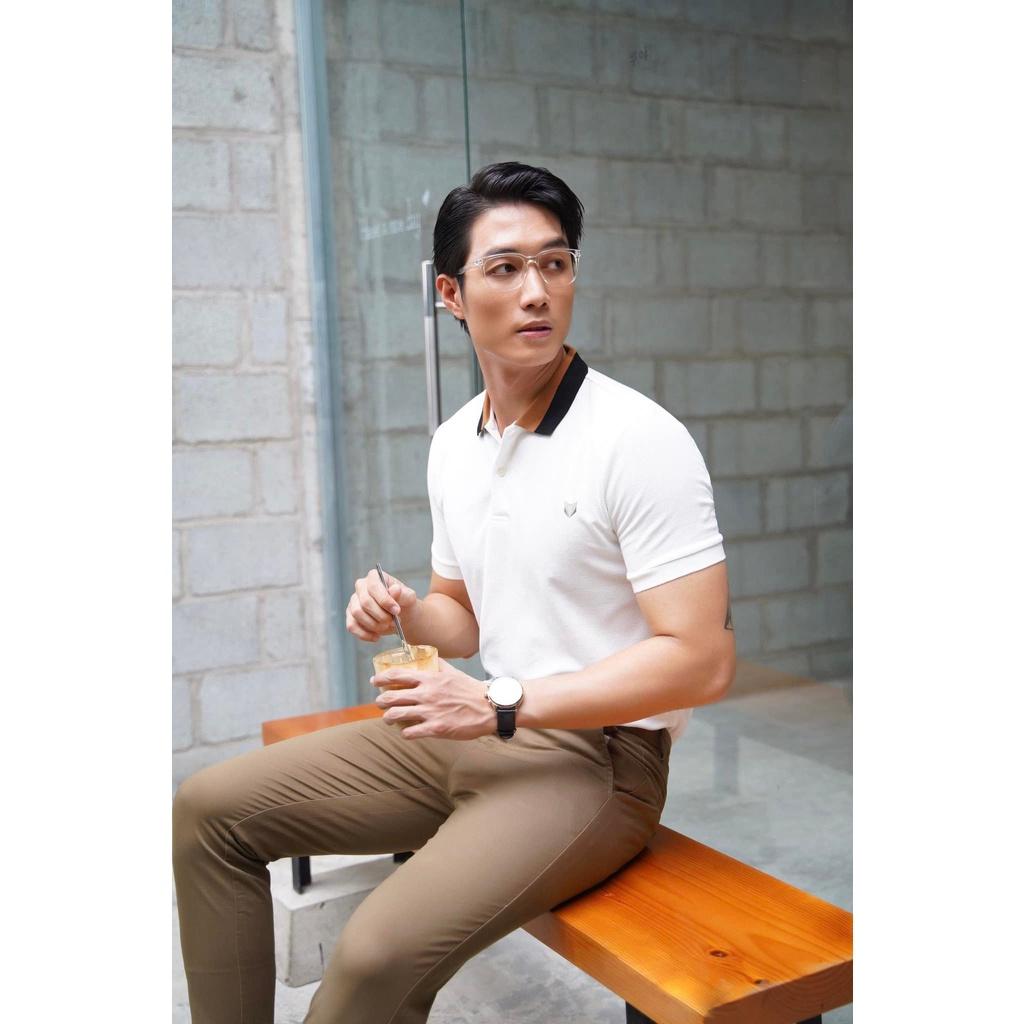 Áo thun POLO nam DF phối bo cổ thêu logo PLDF | LASTORE MENSWEAR