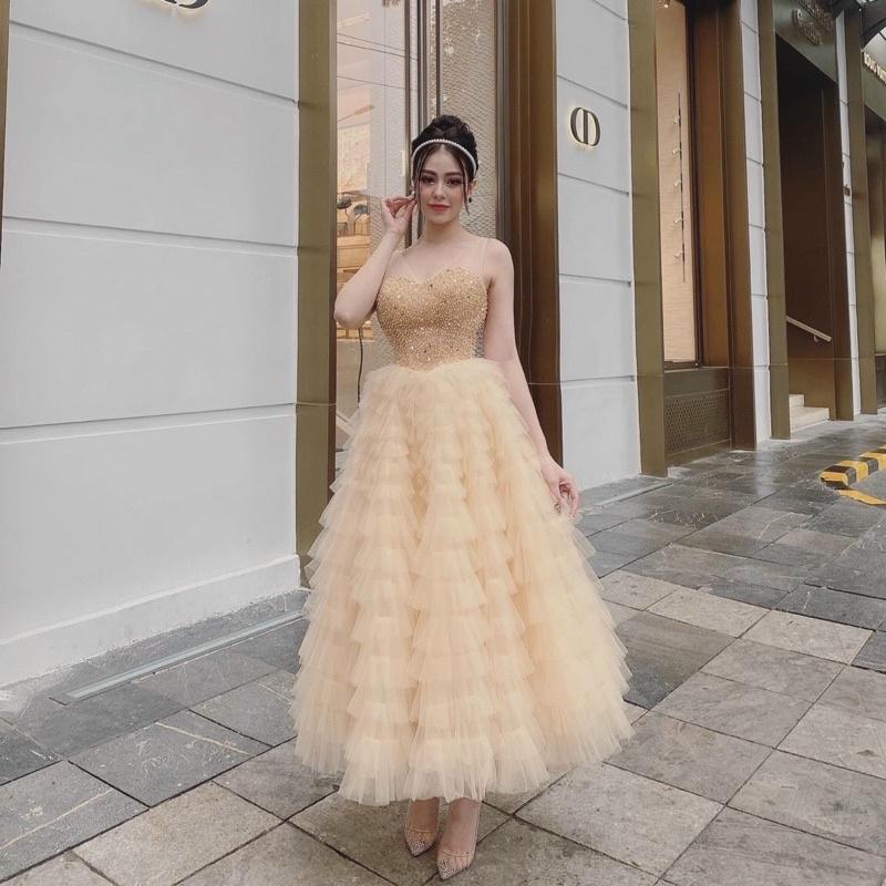 Đầm váy nữ xoè công chúa tầng cực xinh có 3 màu
