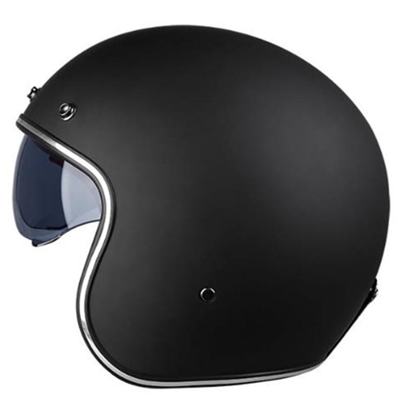 Retro Motorcycle Helmet 3/4 Open Face Dual Lens Electric Bicycle Helmet Summer Motorbike Helmet