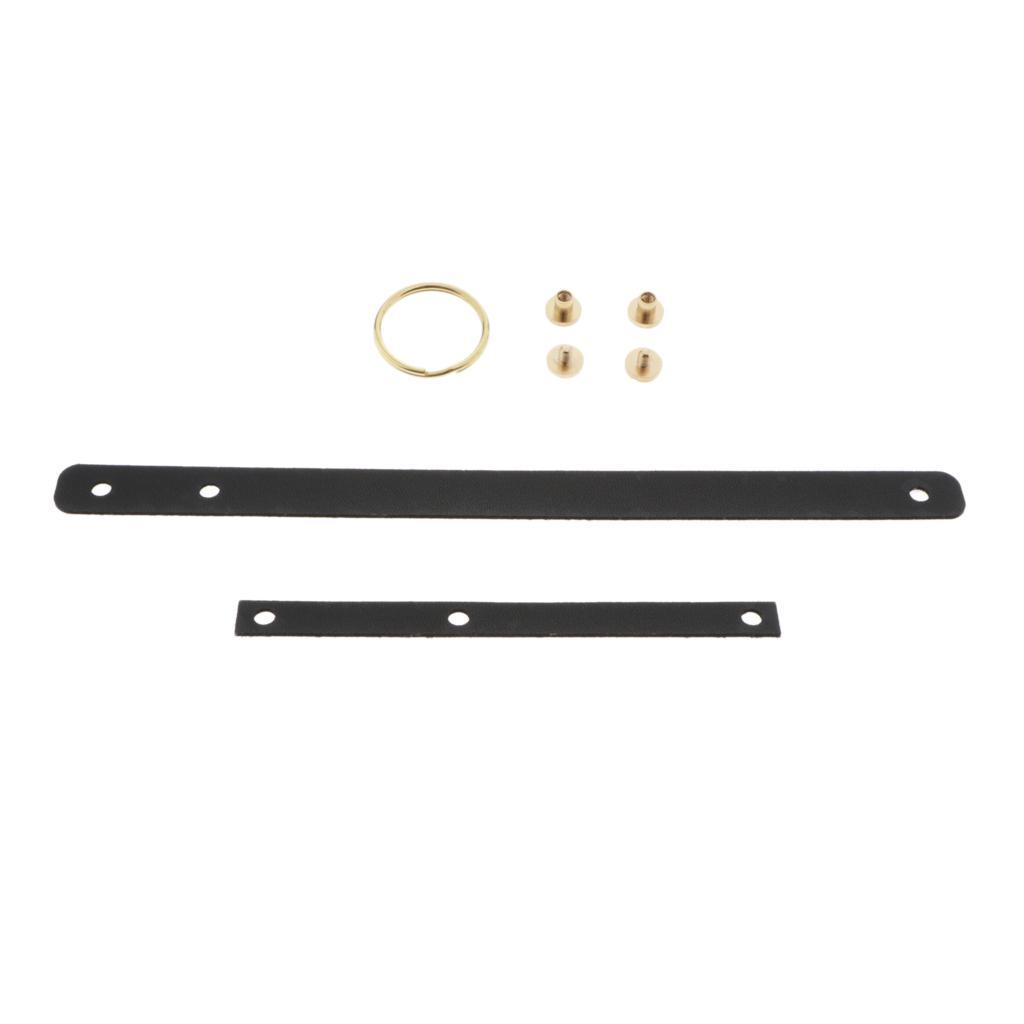 2-4pack DIY Leather Craft Making Kit Key Chain Rope Leather Material Black