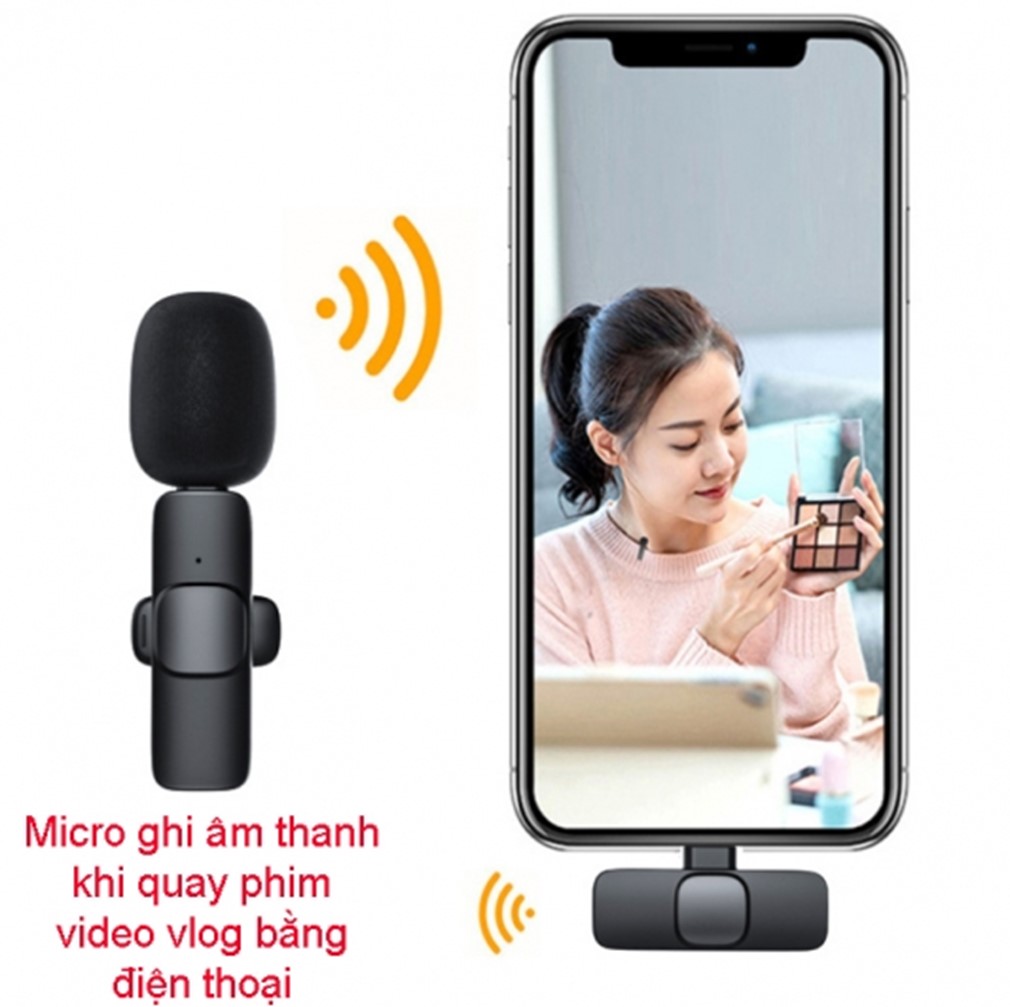 Micro không dây K8-1 2.4G khử tiếng ồn 2 giao diện trong 1 cho dành cho iPhone và Type-C