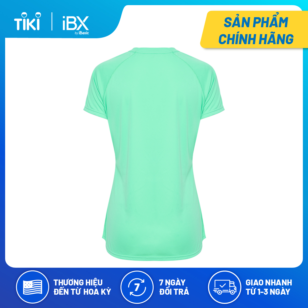 Áo thun nữ thể thao tay ngắn iBasic IBX045 logo ngẫu nhiên