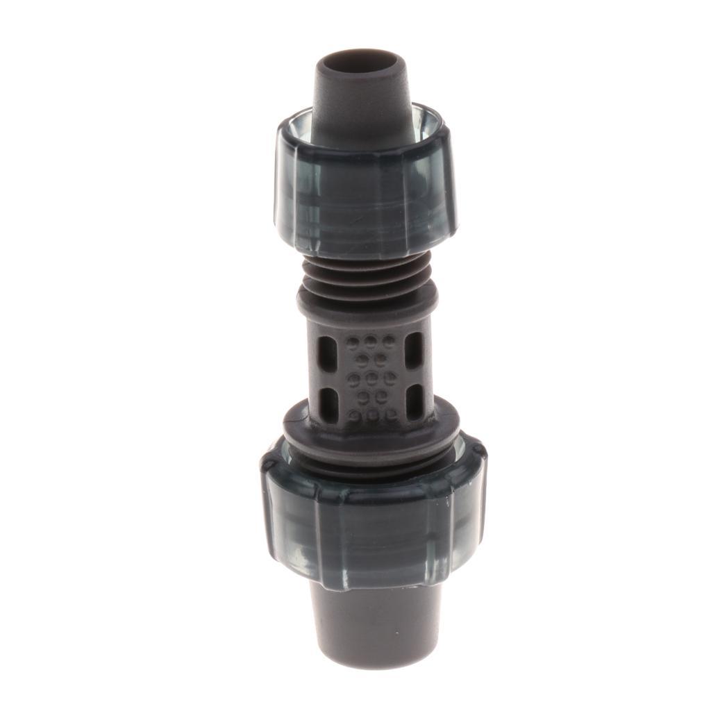 Black Plastic Aquarium Tank Water Flow Hose Pipe Tube Adapter Black