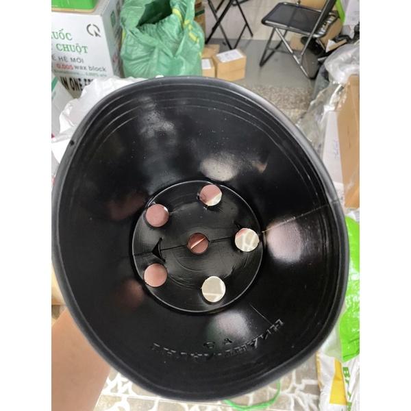 Chậu nhựa đen C7 dày đầy đặn dùng trồng cây