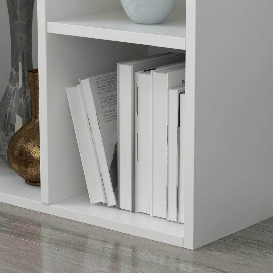 Giá sách bằng gỗ kiểu dáng tiện dụng SMLIFE Broadview