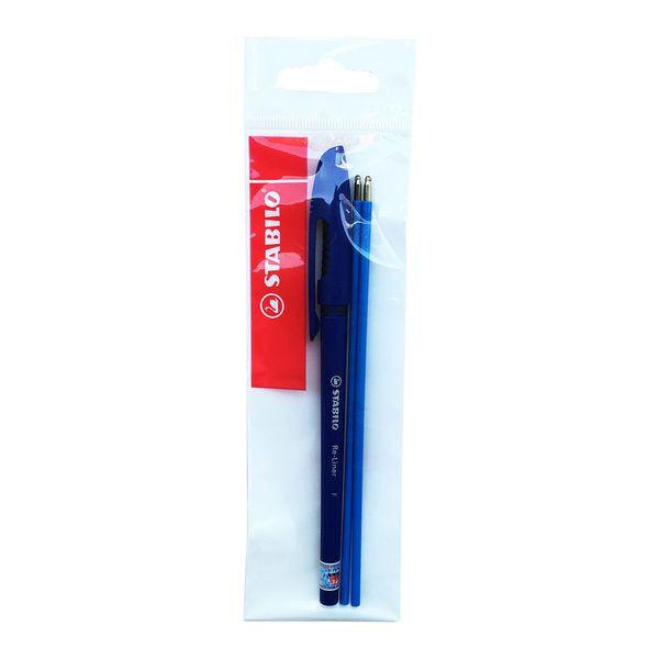 Bộ 1 bút bi STABILO Re-liner 868 0.7mm màu xanh + 2 ruột 868R xanh (BP868F-C1A)