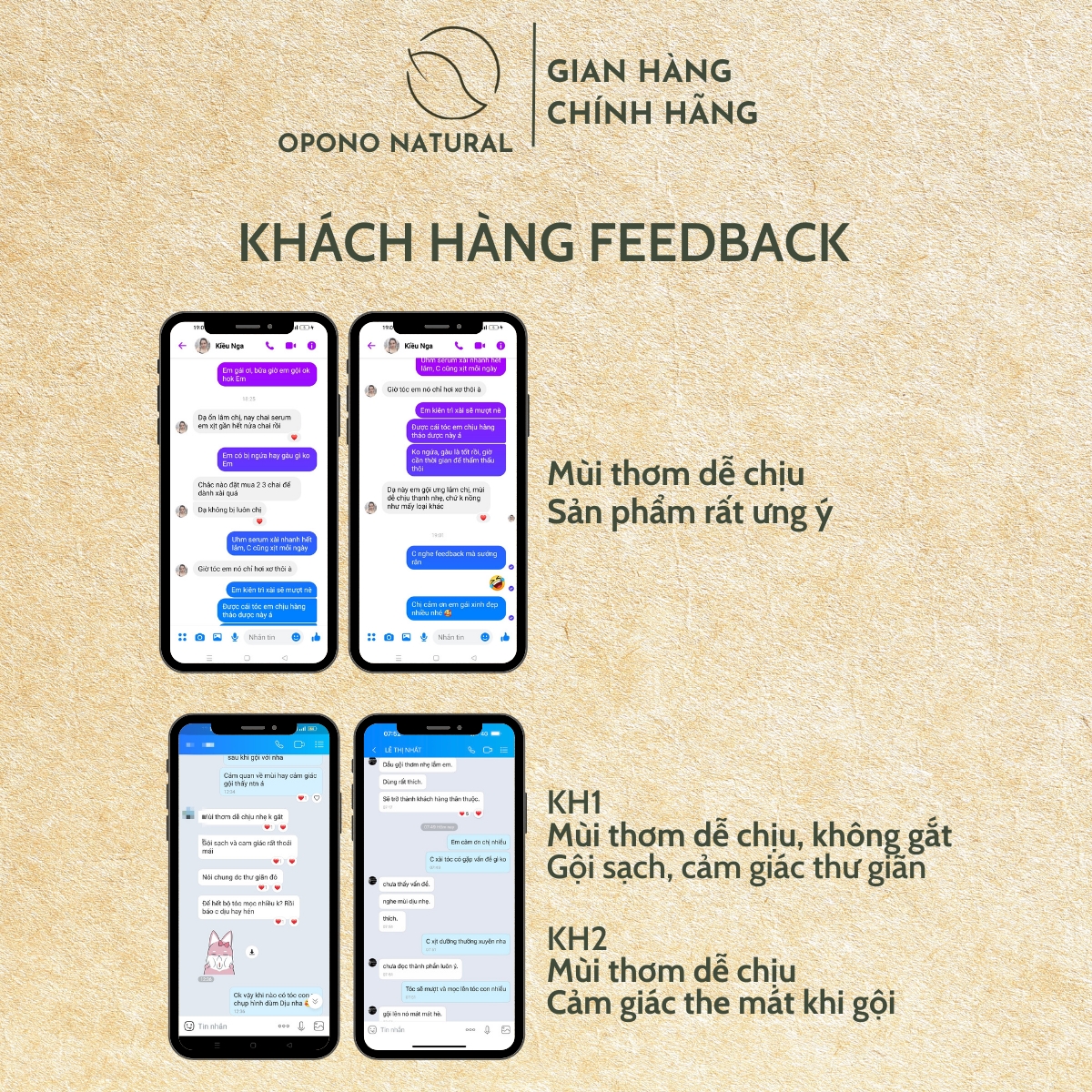 Dầu xả thảo dược kích mọc tóc, ngăn rụng tóc, phục hồi, dưỡng tóc suông mượt Opono Natural - Size du lịch 30ml