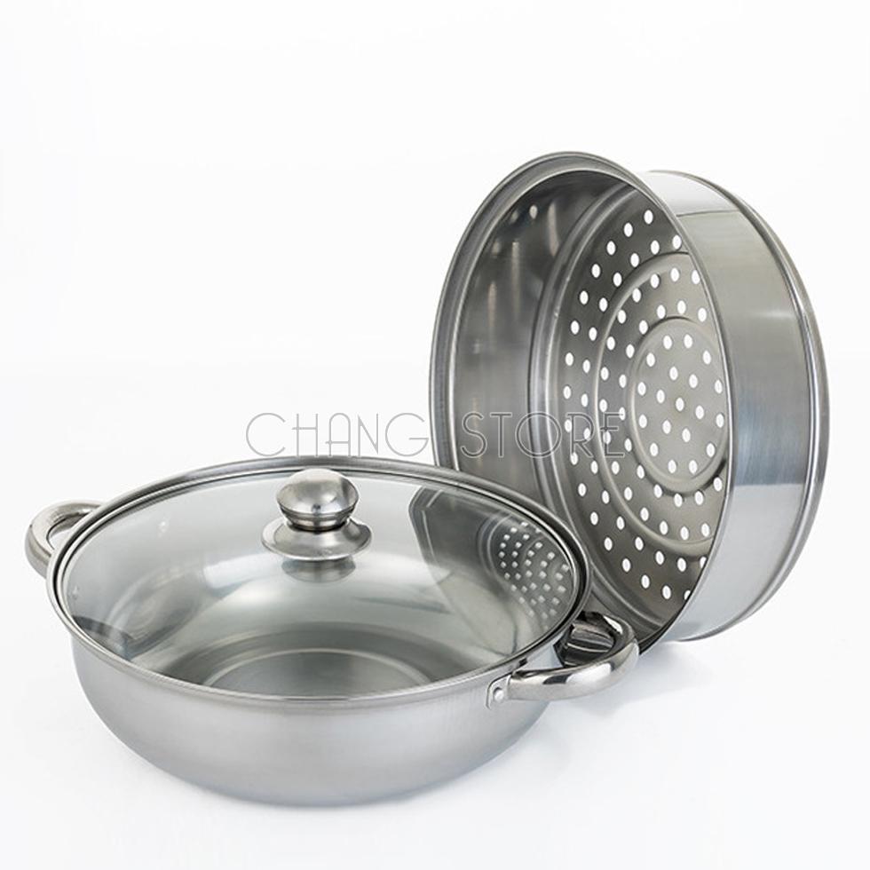 Nồi Xửng Hấp Inox 2 Tầng Đa Năng Cao Cấp Siêu Tiện Lợi