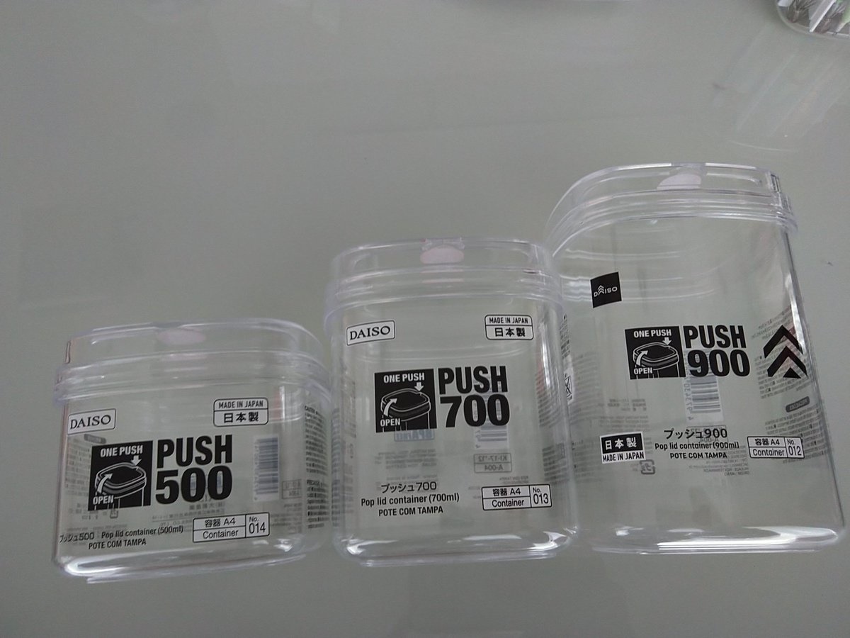 Combo 03 Hộp nhựa đựng thực phẩm Sanada Push Pot - Hàng nội địa Nhật Bản