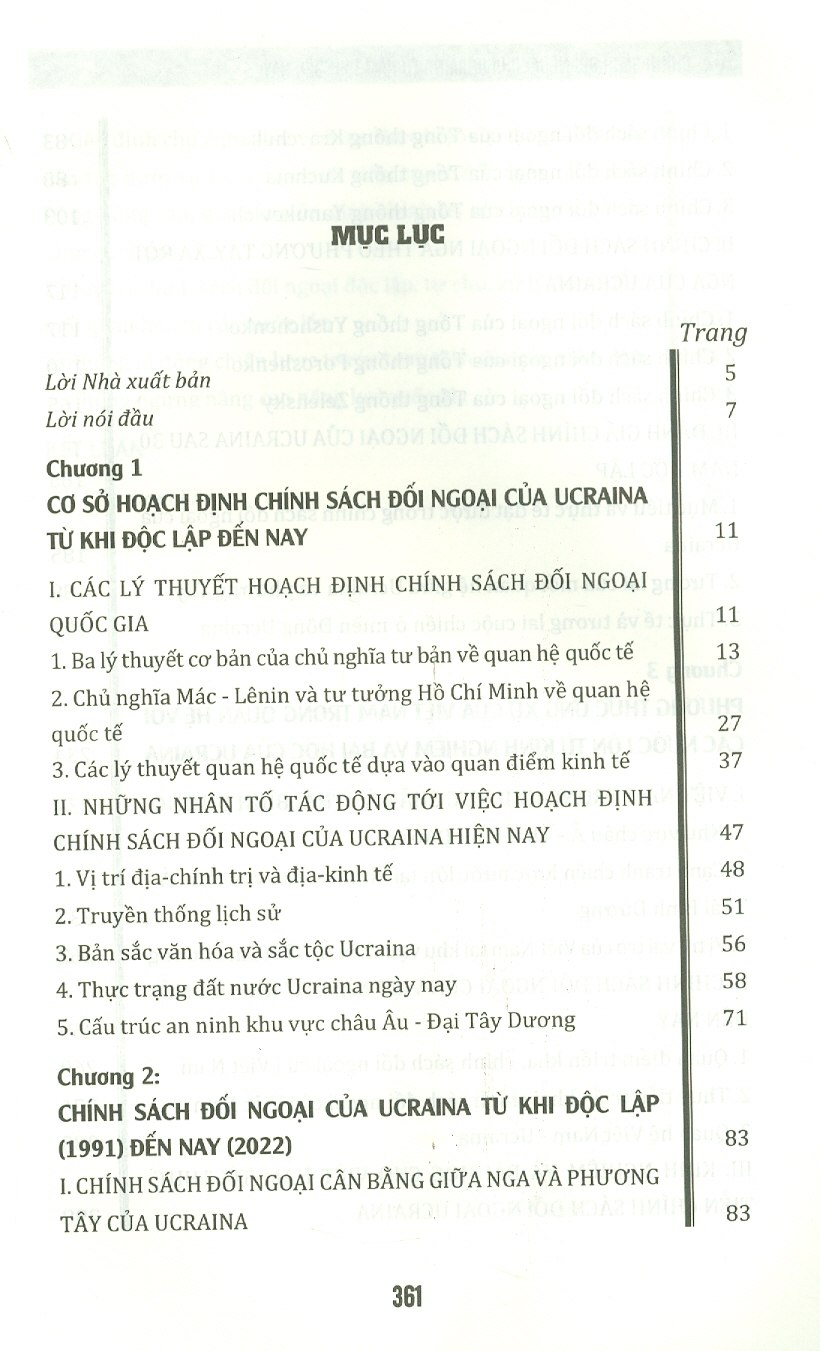 CHÍNH SÁCH ĐỐI NGOẠI CỦA UCRAINA TỪ NĂM 1991 ĐẾN NAY - Nguyễn Anh Tuấn - Nxb Chính trị Quốc Gia Sự thật – bìa mềm