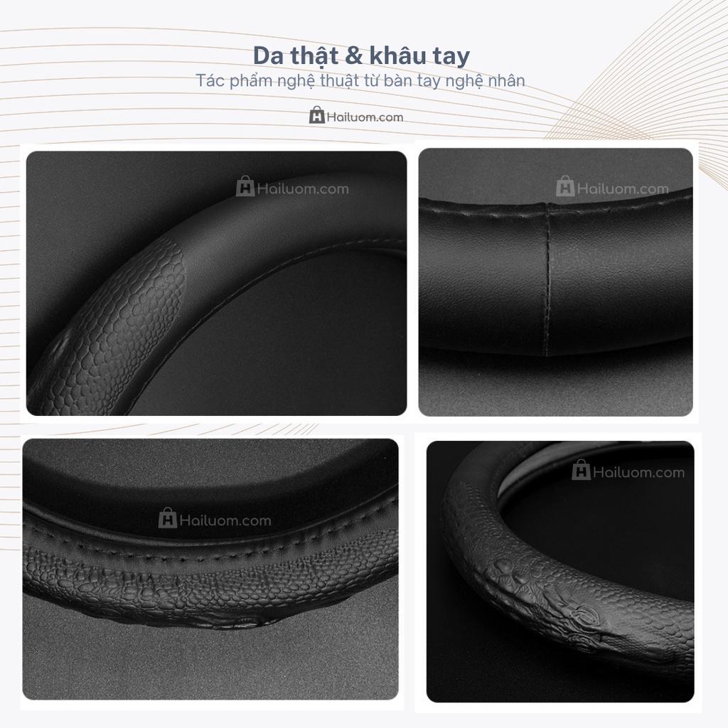 Bọc Vô Lăng ô tô VOLKSWAGEN T-CROSS | Da Thật Khâu Tay Cao Cấp - Mã BLAGO