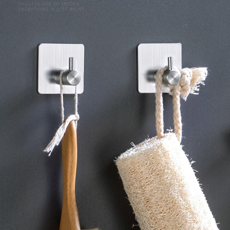 Móc treo đồ inox dính tường sử dụng keo  siêu dính