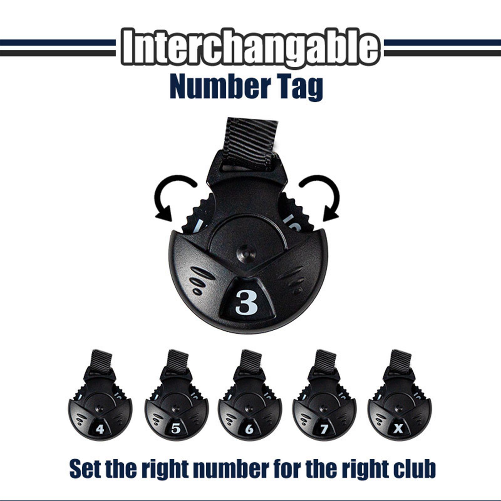 3pcs Golf Head Cover with Interchangeable Number Tag Headcover Guard for Driver Fairway Woods