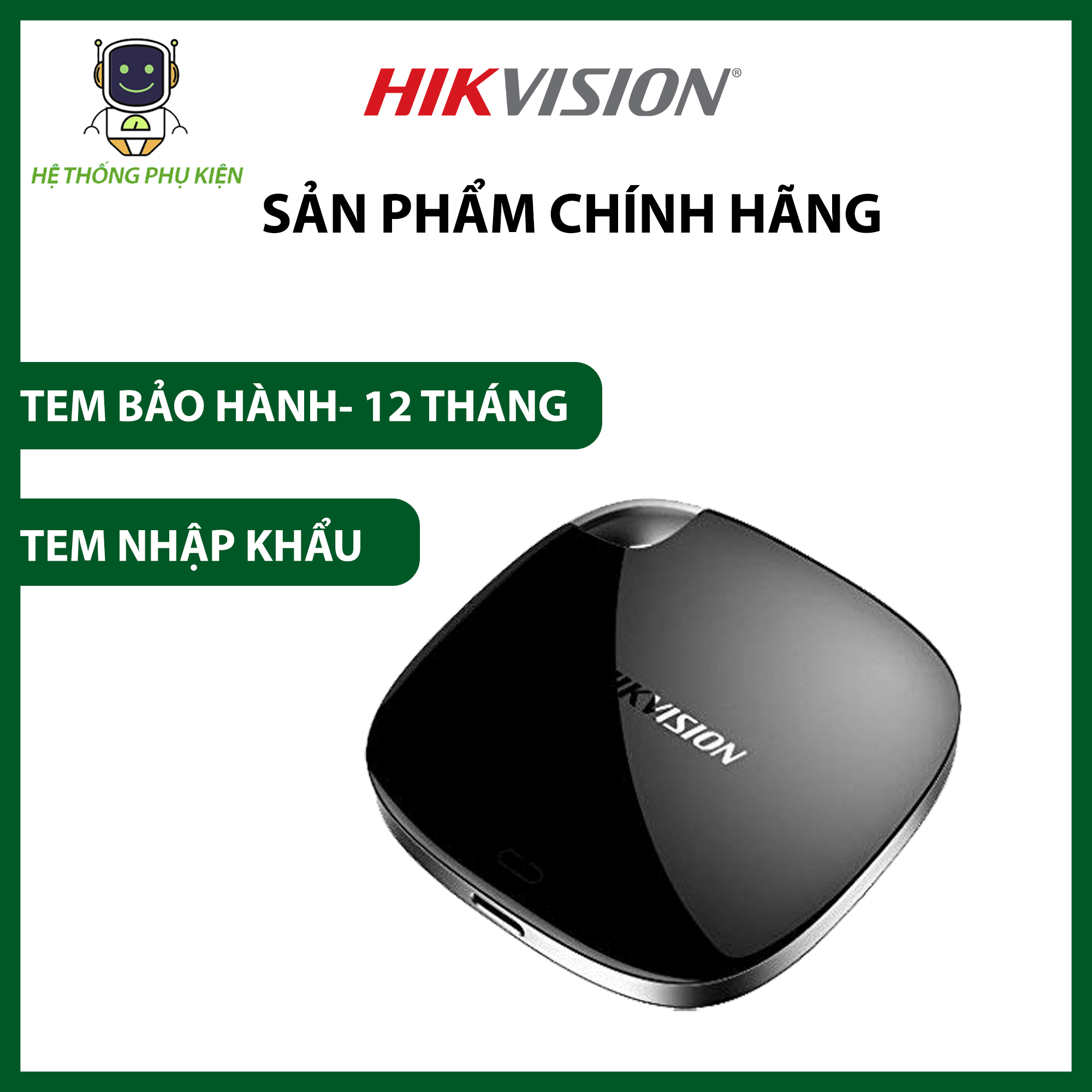 Ổ cứng SSD di động Portable SSD HIKVISION HS-ESSD-T100I Hàng Chính Hãng