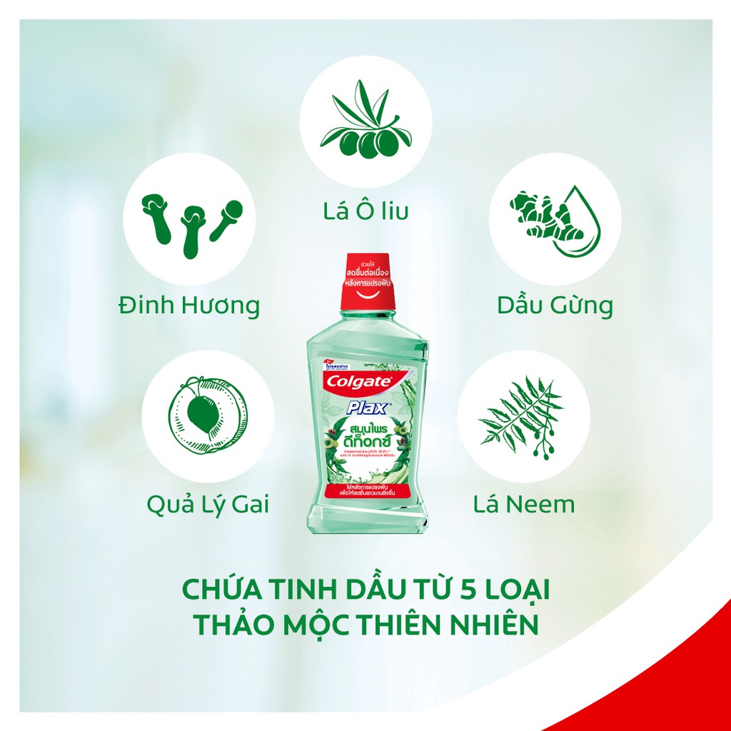 Bộ 2 Nước súc miệng Colgate Herbal Detox 500ml