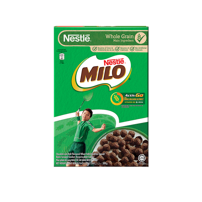 Mua 1 Tặng 1 - Ngũ Cốc Ăn Sáng Vị Ngẫu Nhiên] Ngũ cốc ăn sáng MILO (Hộp 300g)