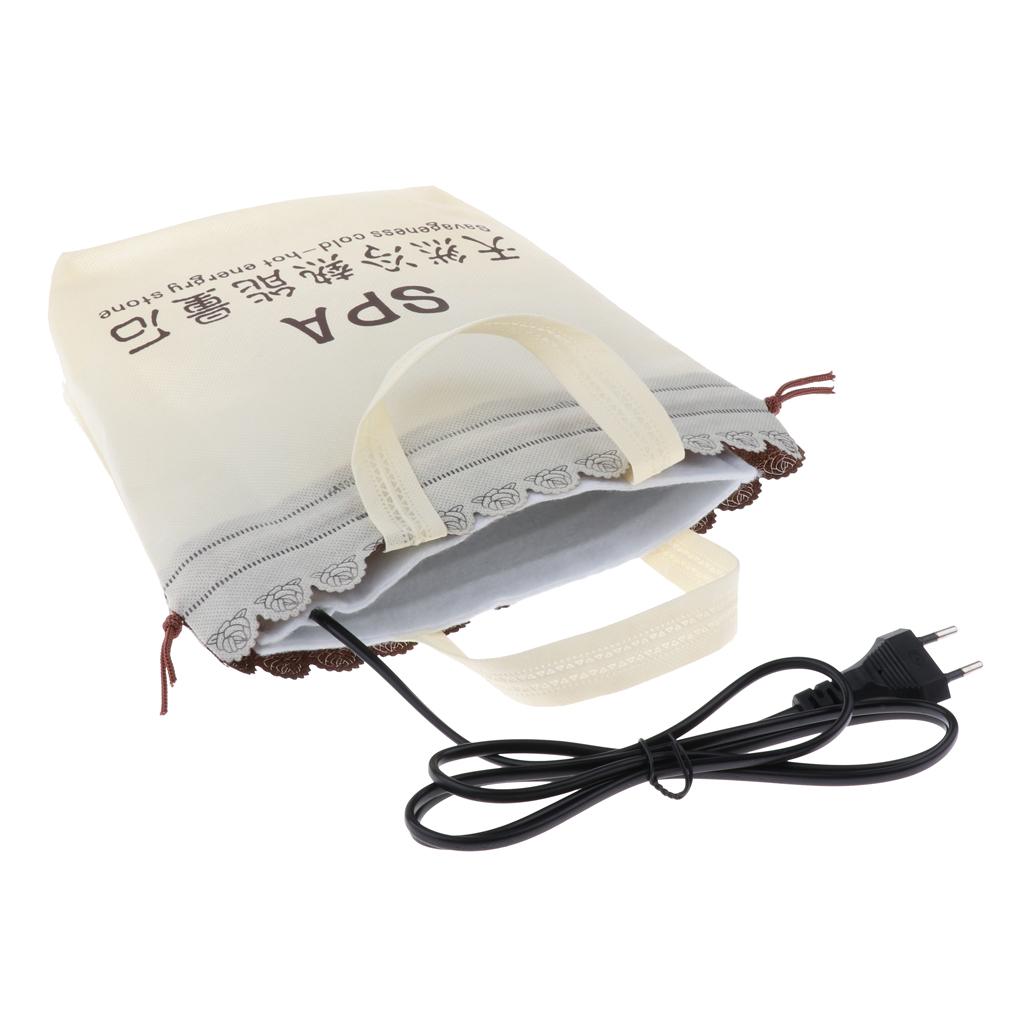 Massage đá Nóng Nóng Túi Sưởi điện Cho Cơ Thể SPA Thư Giãn EU Plug