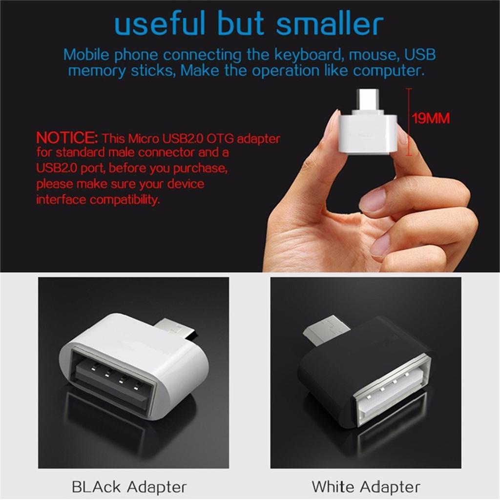 2pcs USB 2.0 A Female To Micro USB B 5 Pin Male