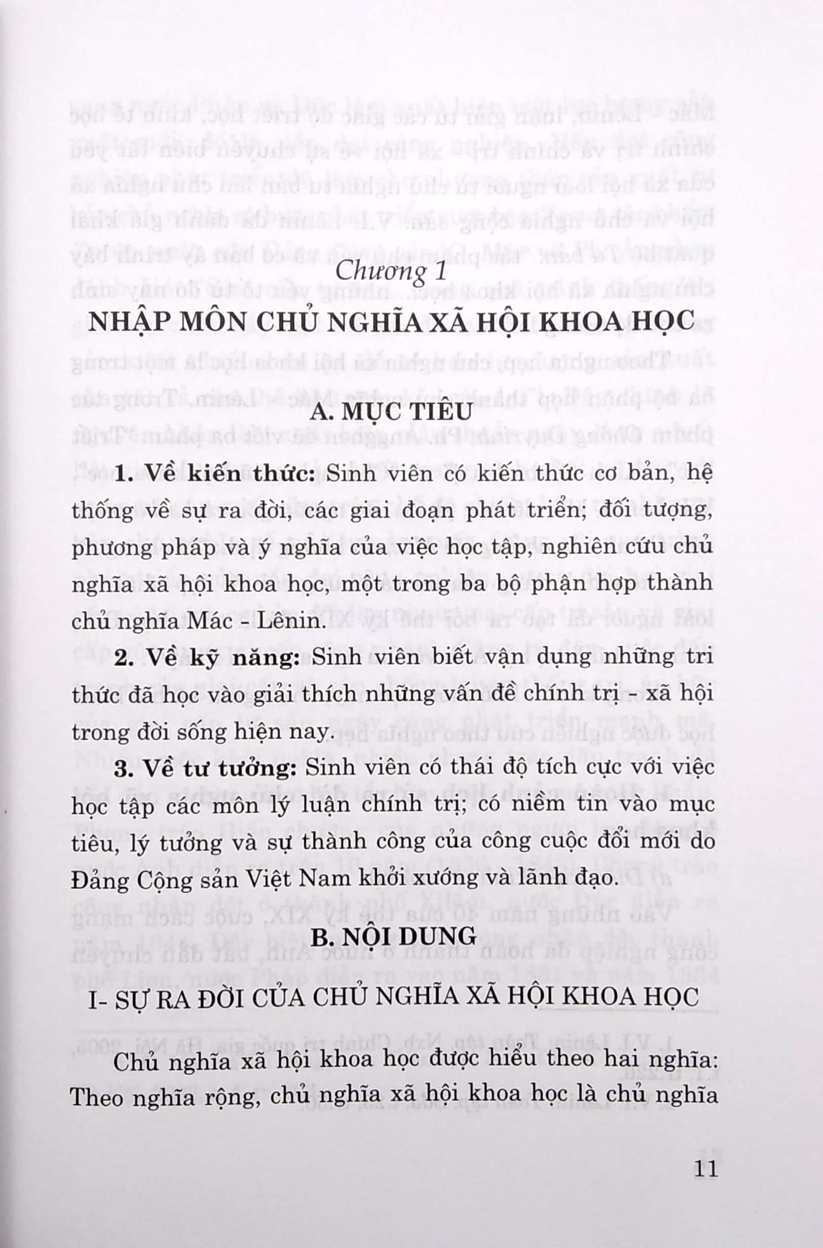 Giáo Trình Chủ Nghĩa Xã Hội Khoa Học (Dành Cho Bậc Đại Học Hệ Không Chuyên Lý Luận Chính Trị)