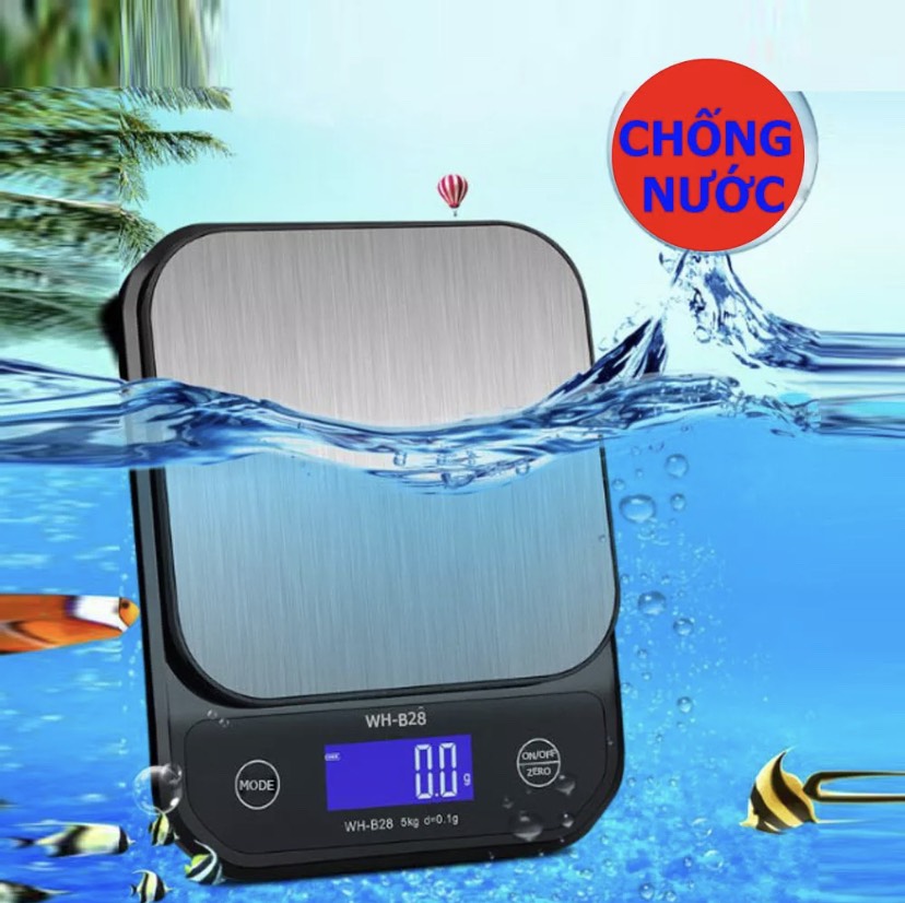 Cân tiểu ly điện tử chịu nước, có sạc lại WH-B28 nhà bếp định lượng 10kg 5kg, chính xác cao
