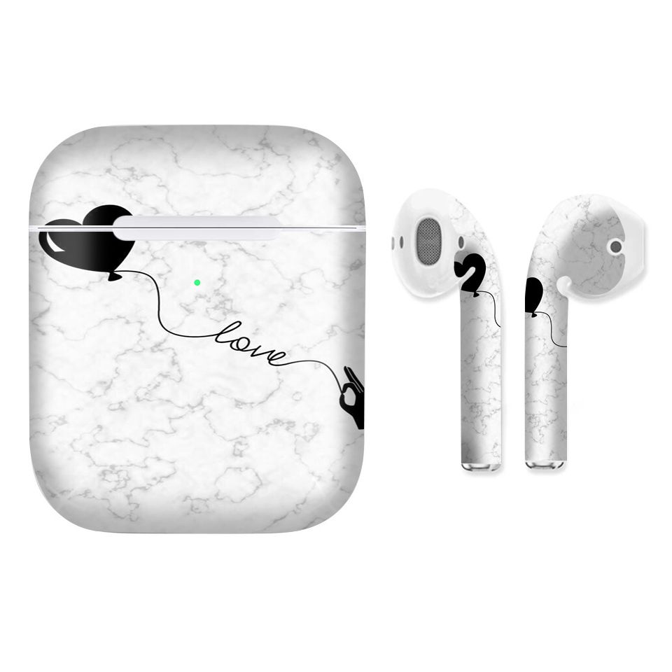 Miếng dán skin chống bẩn cho tai nghe AirPods in hình thiết kế - atk254 (bản không dây 1 và 2)