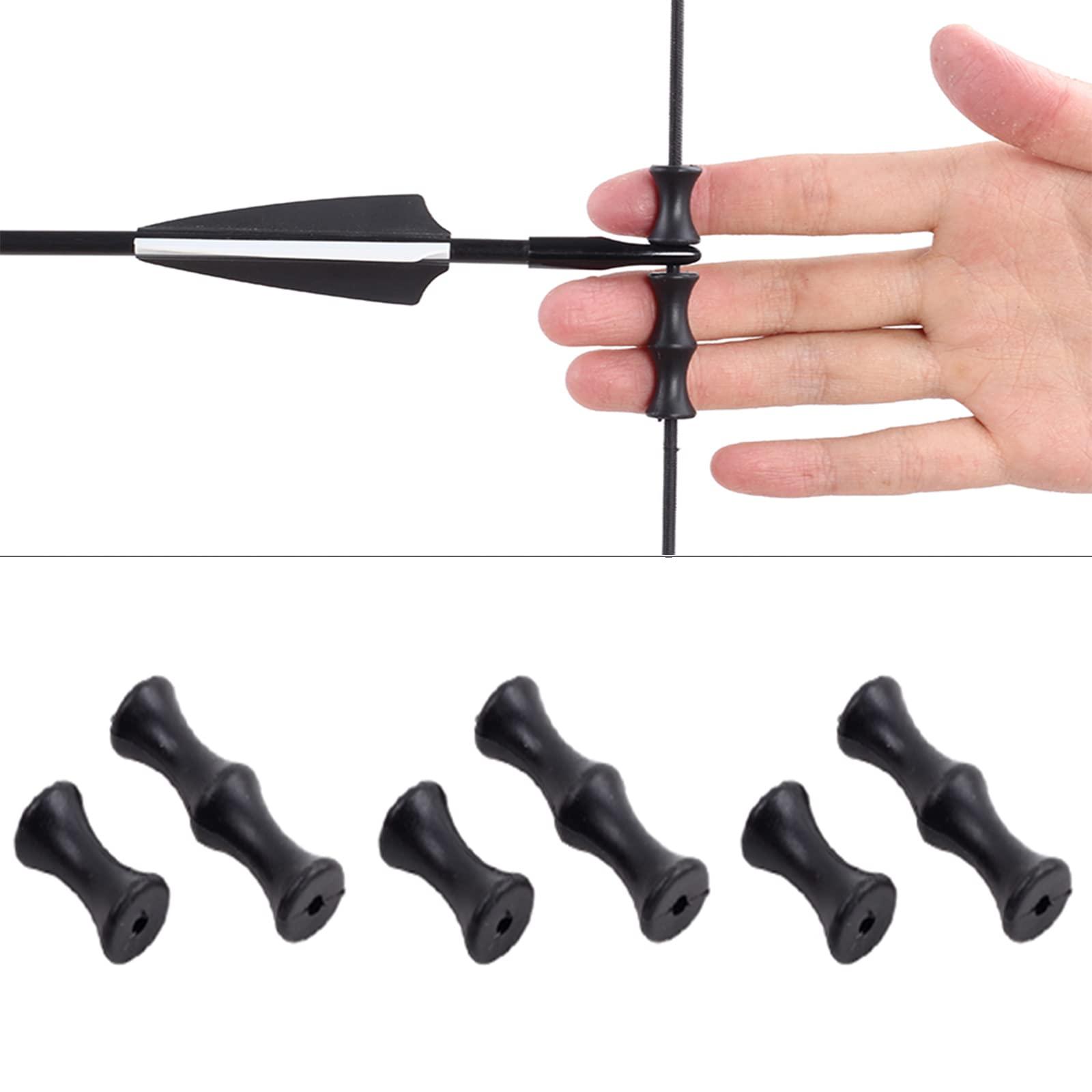 Bộ 6 Bảo Vệ Ngón Tay Bắn Cung, Silicone Ngón Tay Bắn Cung, Bảo Vệ Ngón Tay Phụ Kiện Bắn Cung Thích Hợp Cho Người Mới Bắt Đầu
