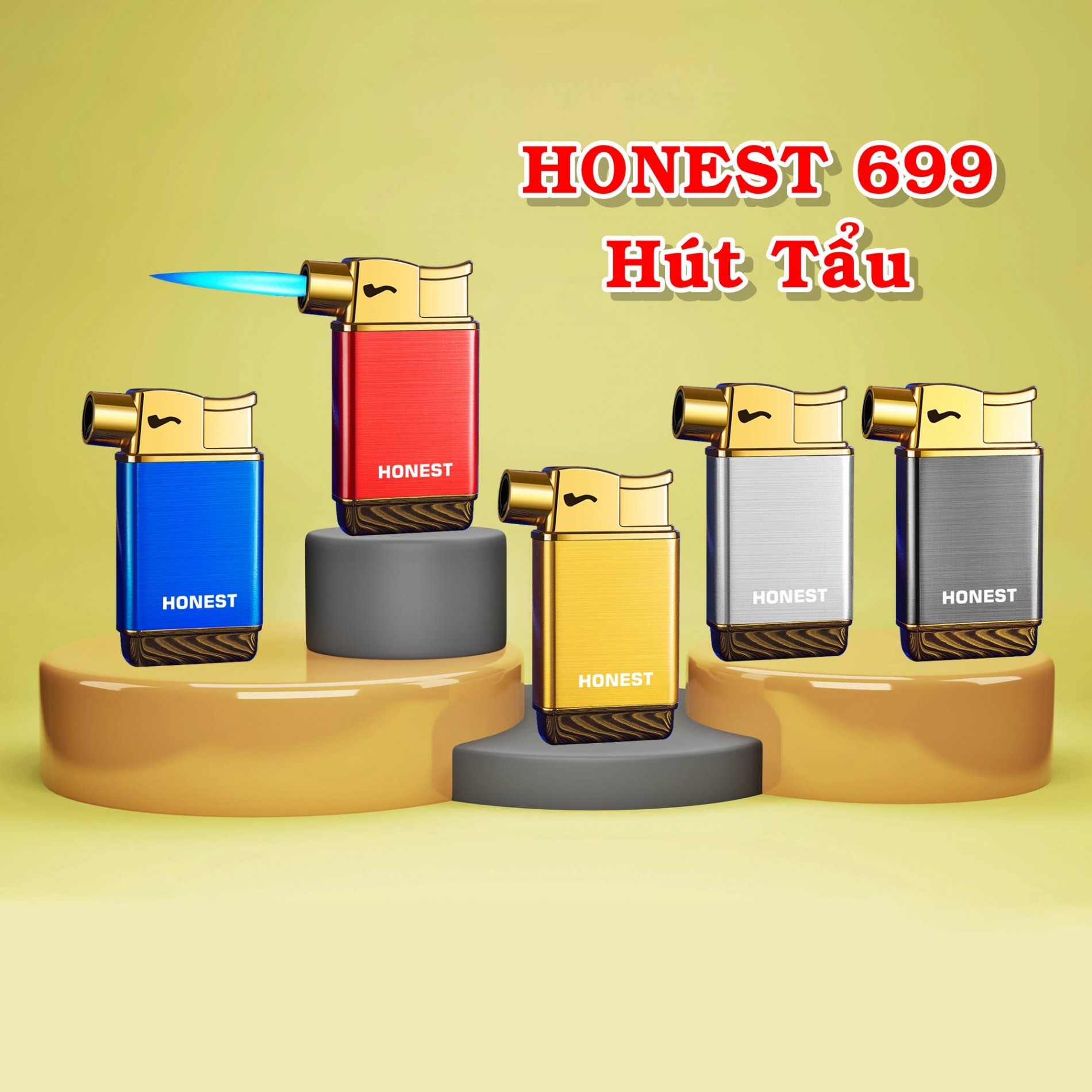 Hột quẹt bật lửa khè HONEST 699 hút tẩu - xài gas