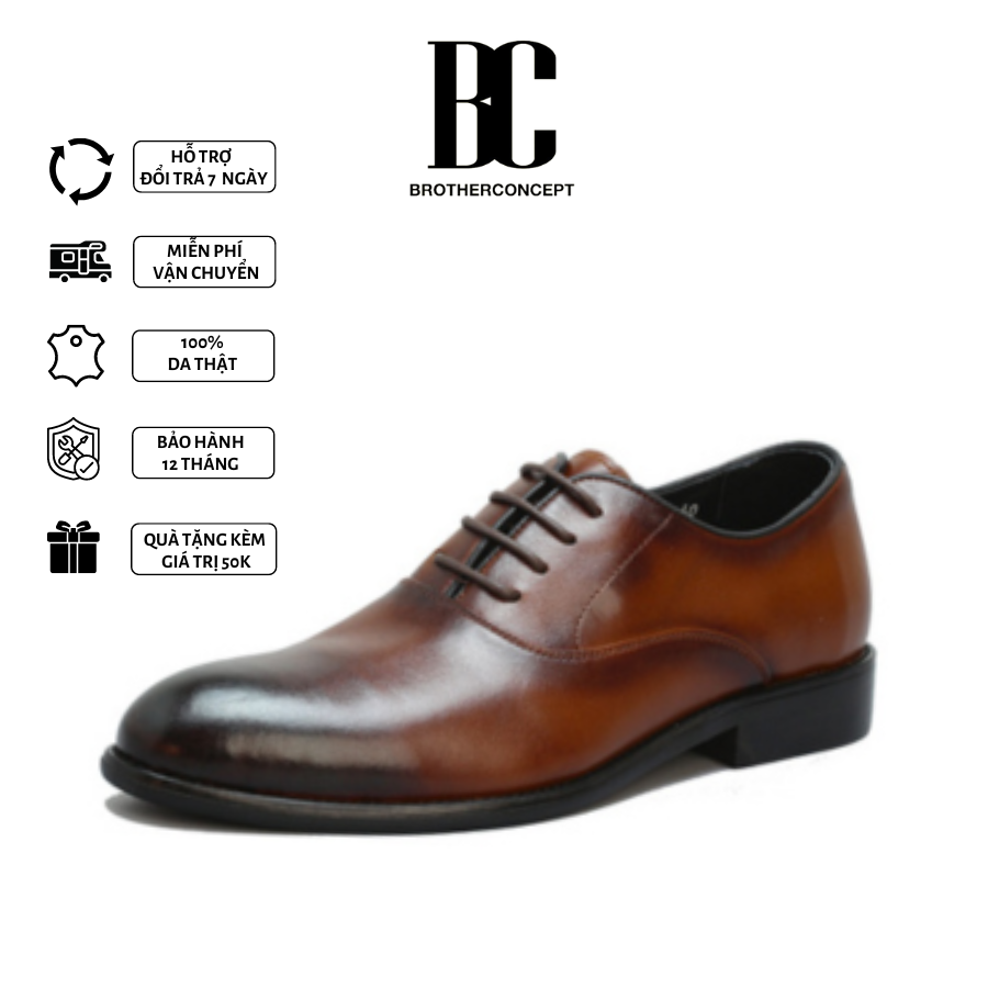 Giày tây Oxford Luxury Plain-Toe