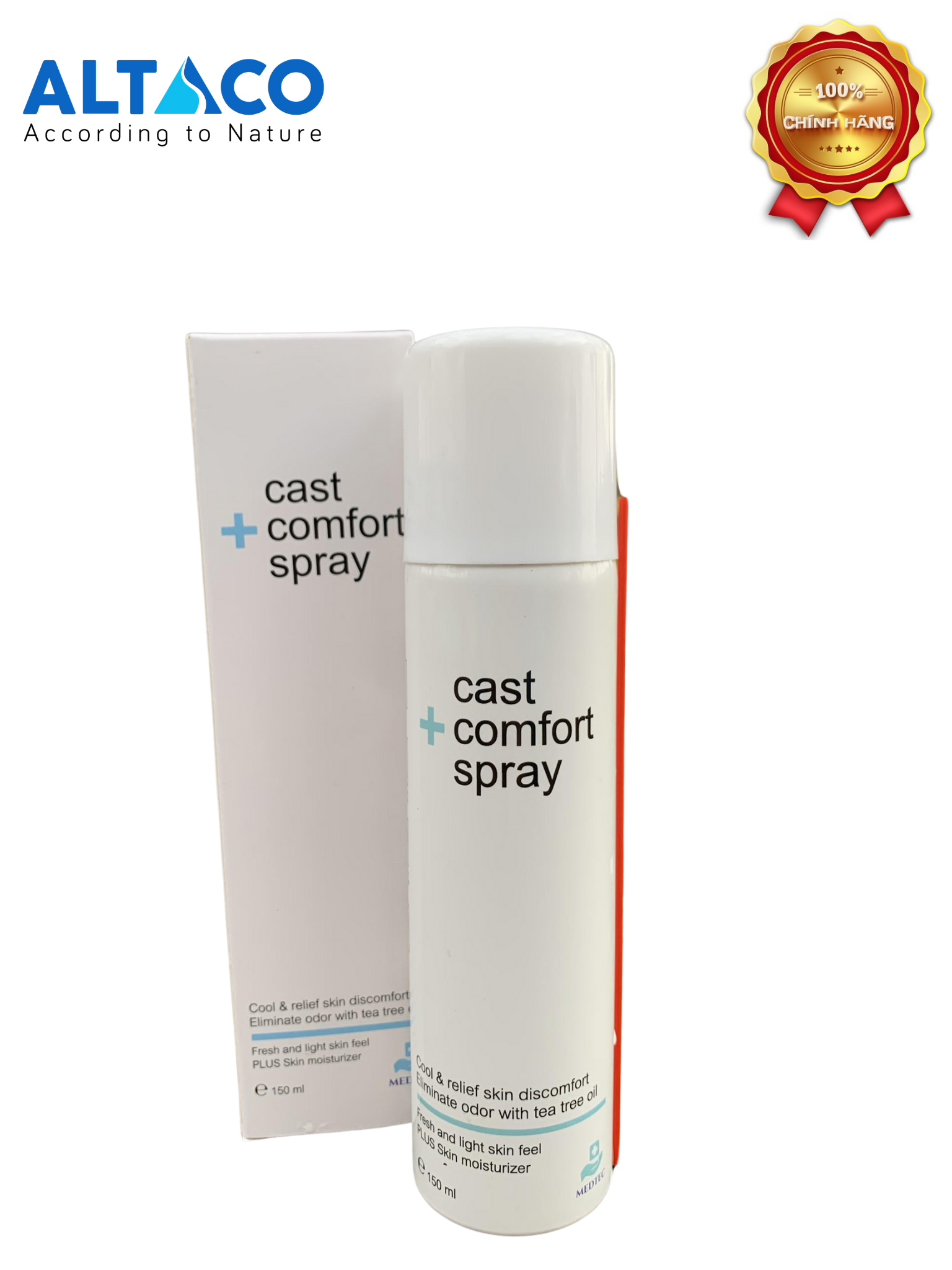 Xịt bó bột Medtec Cast Comfort Spray- Giảm ngứa, khó chịu, kháng khuẩn, khử mùi hôi, cảm giác dễ chịu ngay sau xịt - Nhập khẩu Thái Lan