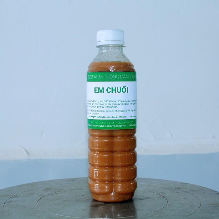 Dịch chuối lên men đậm đặc BigFarm làm phân bón cho hoa hồng, hoa lan, rau sạch hữu cơ loại 500ml