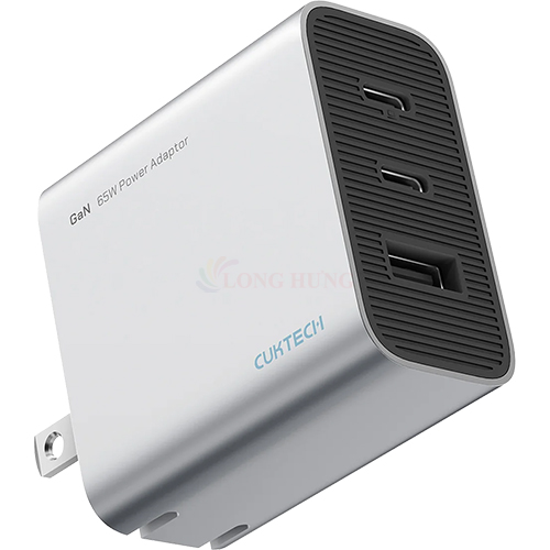 Cốc sạc Cuktech GaN 1USB 2Type-C 65W PD3.0 AD653N - Hàng chính hãng