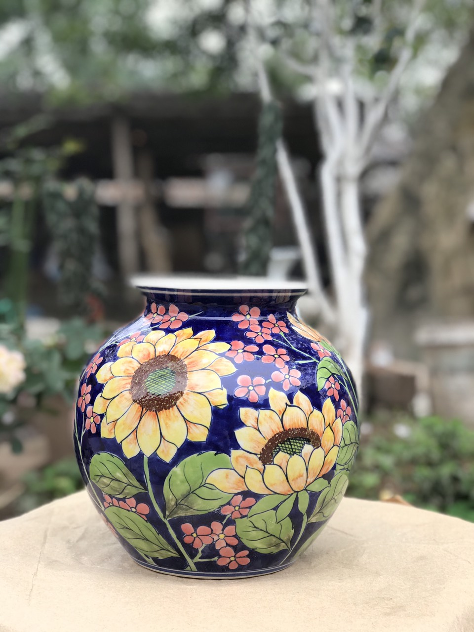 VÒ HOA TRÒN MANG PHONG CÁCH HIỆN H24CM