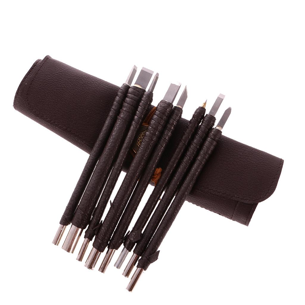 Set of 8  Stone Wood Carving Seal Engraving Set Hobby Craft Tool