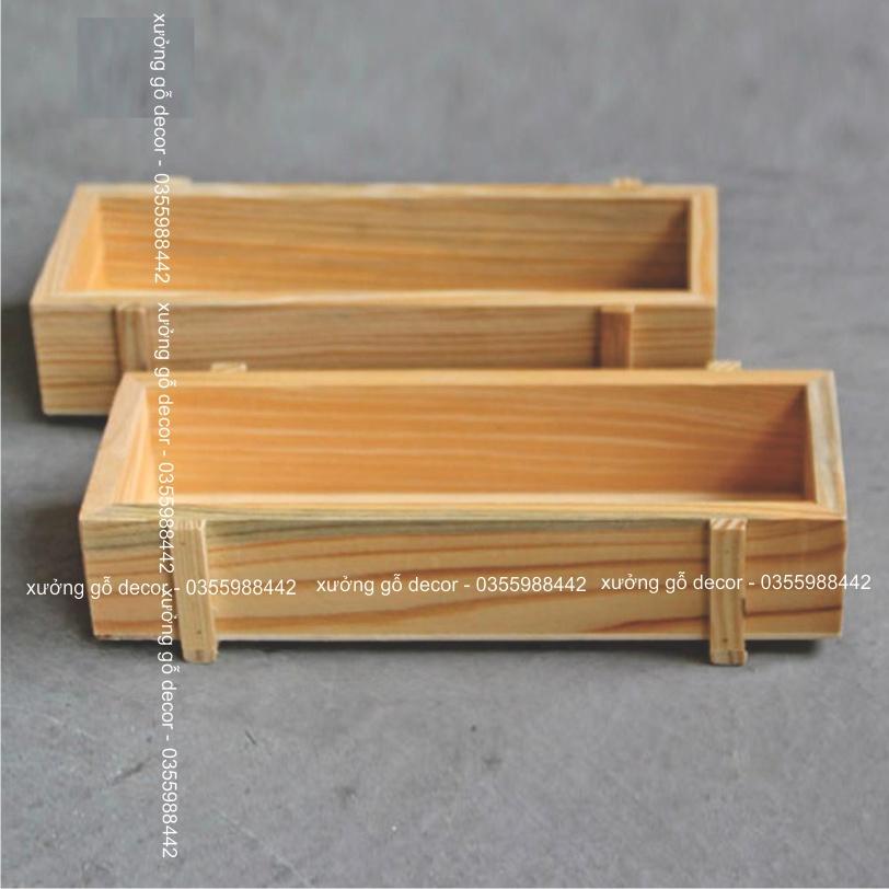 Khay Gỗ Trồng Cây, Đựng Đồ Chậu Trồng Cây Cảnh - Sen Đá - Xương Rồng - Hoa nhỏ