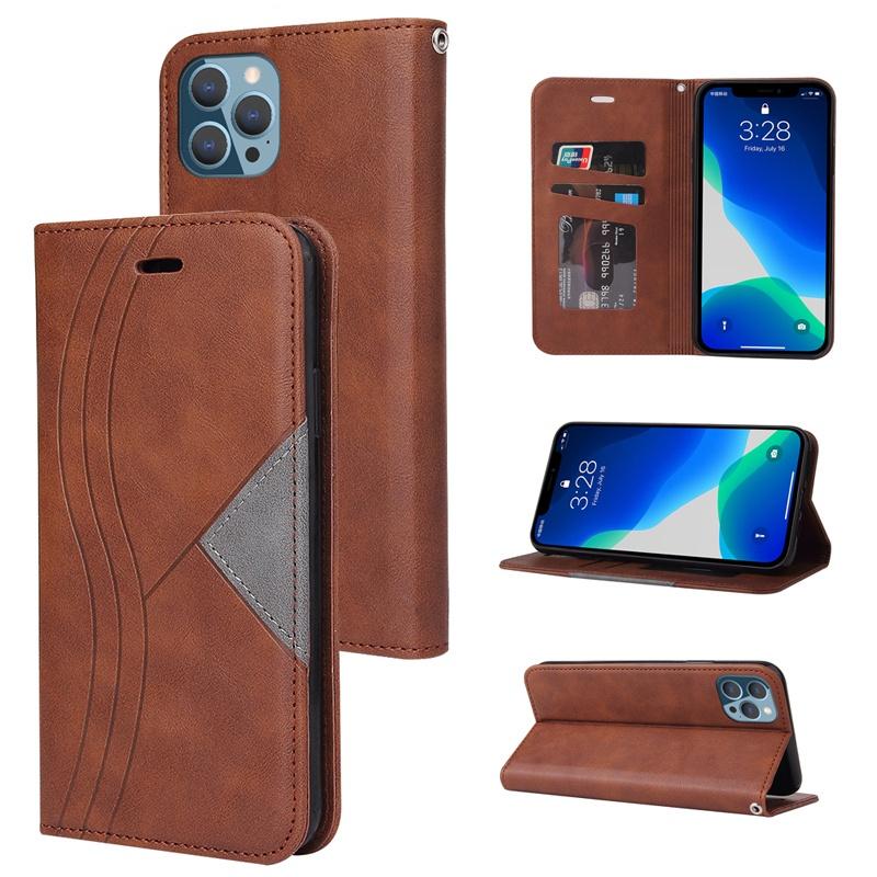 Bao da điện thoại nắp lật có ngăn đựng thẻ thiết kế đơn giản dành cho iPhone 13 Mini 13 Pro Max