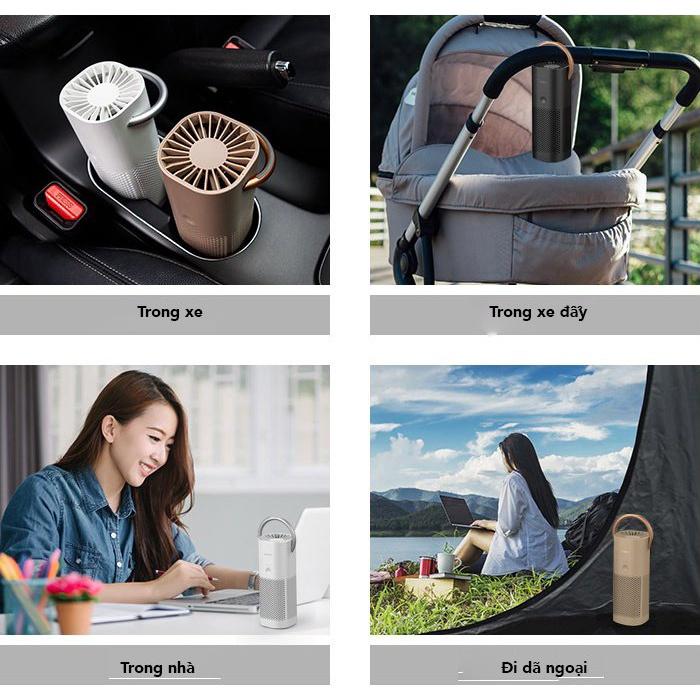 Máy Lọc Không Khí Sạc Pin, Không Dây HUBOT, Máy Lọc Không Khí Ô Tô, Nhỏ Gọn Tiện Di Chuyển, Nhập Hàn, BH 12 Tháng
