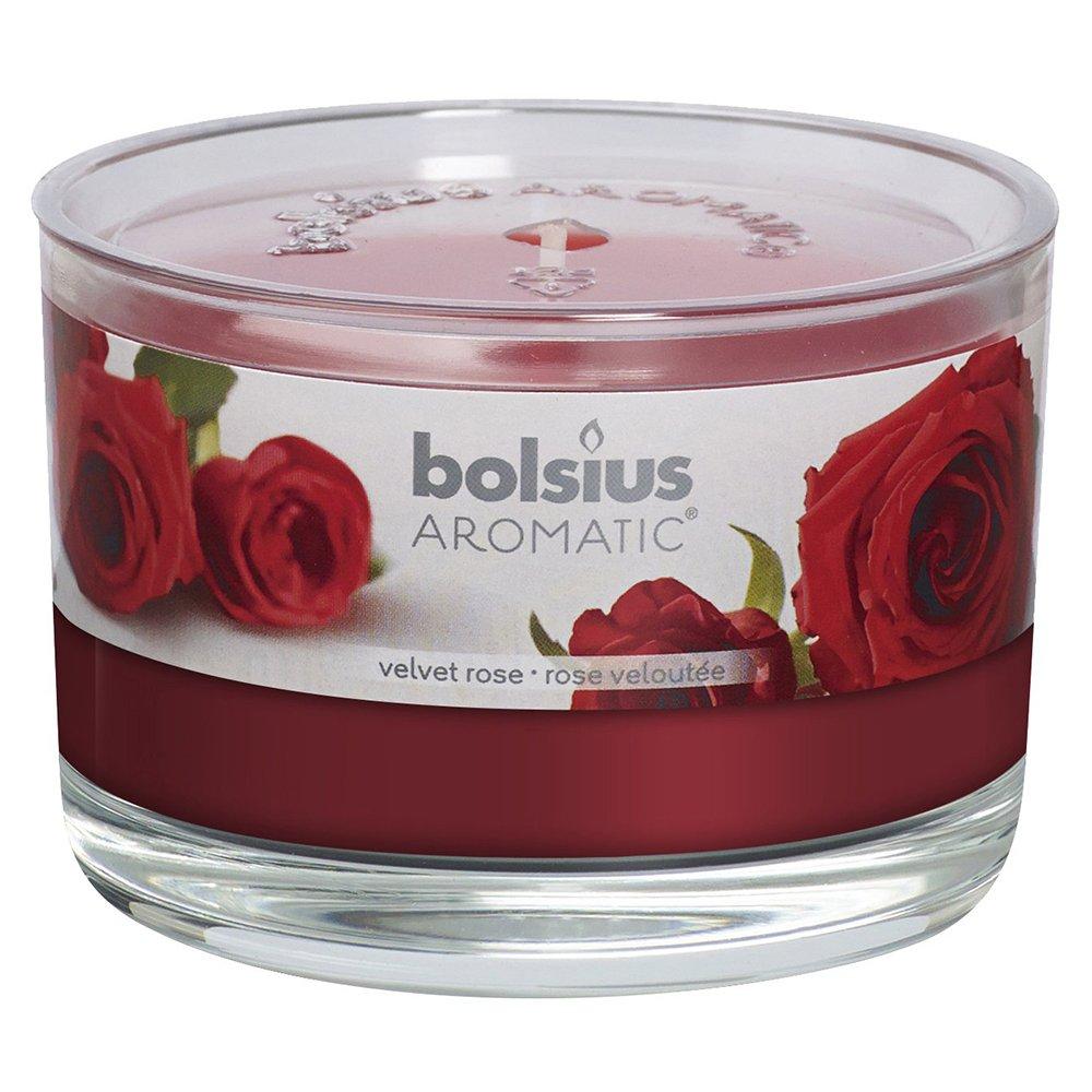 Ly nến thơm tinh dầu Bolsius Velvet Rose 155g QT024880 - hoa hồng nhung, nến trang trí, thơm phòng, thư giãn, khử mùi