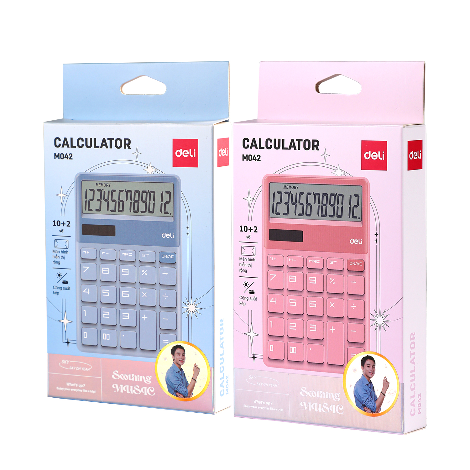 Máy Tính Cầm Tay Để Bàn Dùng Pin Có Năng Lượng Mặt Trời Màn Hình Cao Cấp BST Limited Giới Hạn - Phù Hợp Học Sinh Văn Phòng - CM042