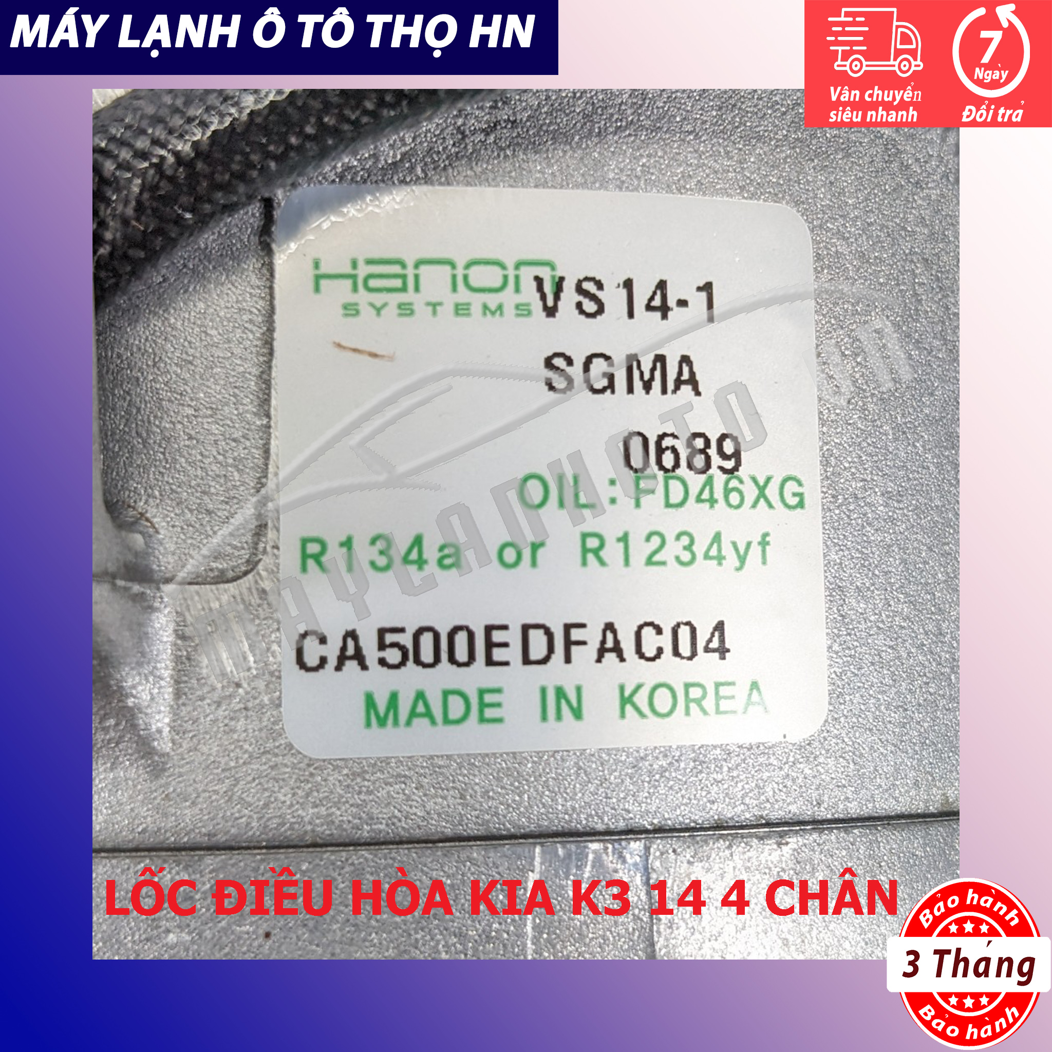 Lốc điều hòa Hyundai Elantra / Kia K3-Cerato 2014 2015 2016 Hàng Hàn Quốc 14 15 16 97701-A5502/A7600