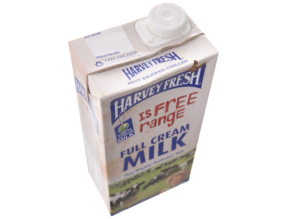 COMBO 3 Hộp Sữa Tươi Tiệt Trùng Nguyên Kem Harvey Fresh 1L (Úc)