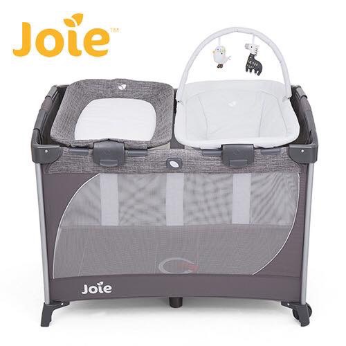 Giường cũi cao cấp Joie Commuter Change &amp; Snooze Linen Gray