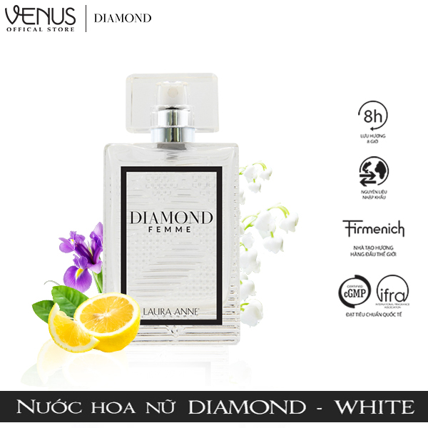 Nước hoa nữ Laura Anne Diamond Femme - White 45ml