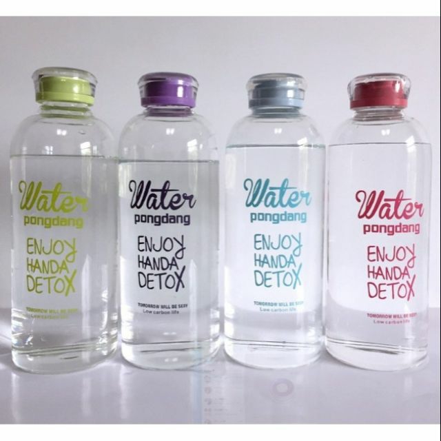 Bình thủy tinh Pongdang nắp trong 1000ml kèm túi chống sốc& túi vải