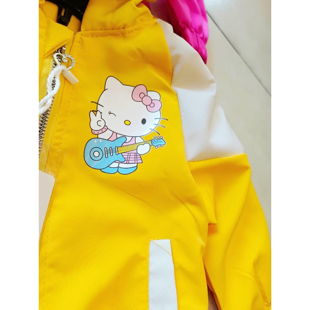 Áo khoác có nón cho bé gái hình Hello kitty Dâu Thỏ size 10-18kg hàng nhập Quảng Châu cao cấp