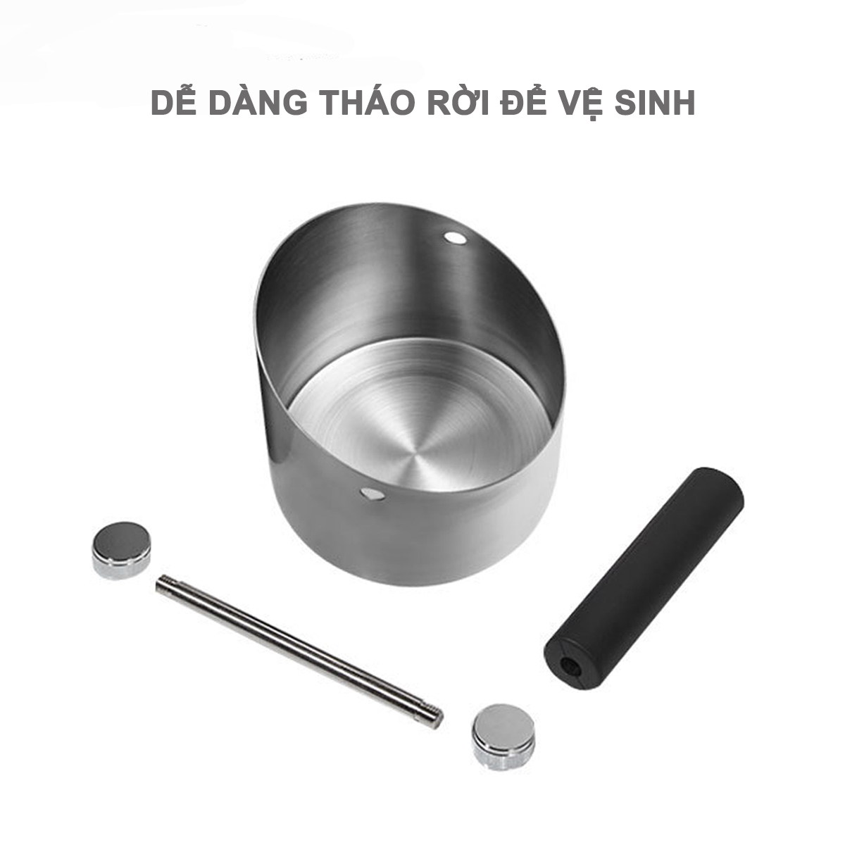 Hộp đập bã cà phê Espresso Inox cao cấp